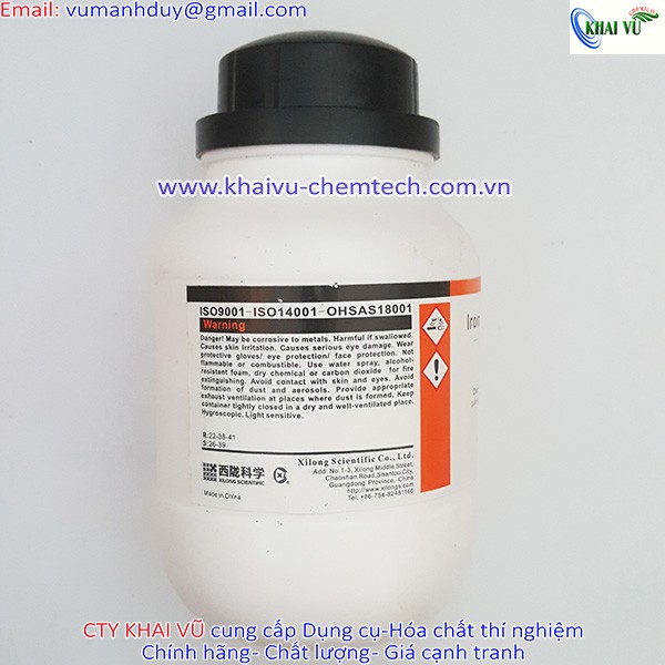 Fe2(SO4)3 Iron (III) sulfate (Sắt III sunfat) Xilong chai 500g tinh khiết
