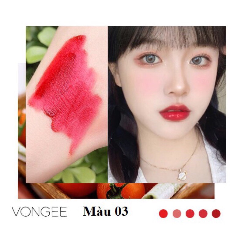 Sét 5 son kem Vongee tiểu yêu siêu xinh