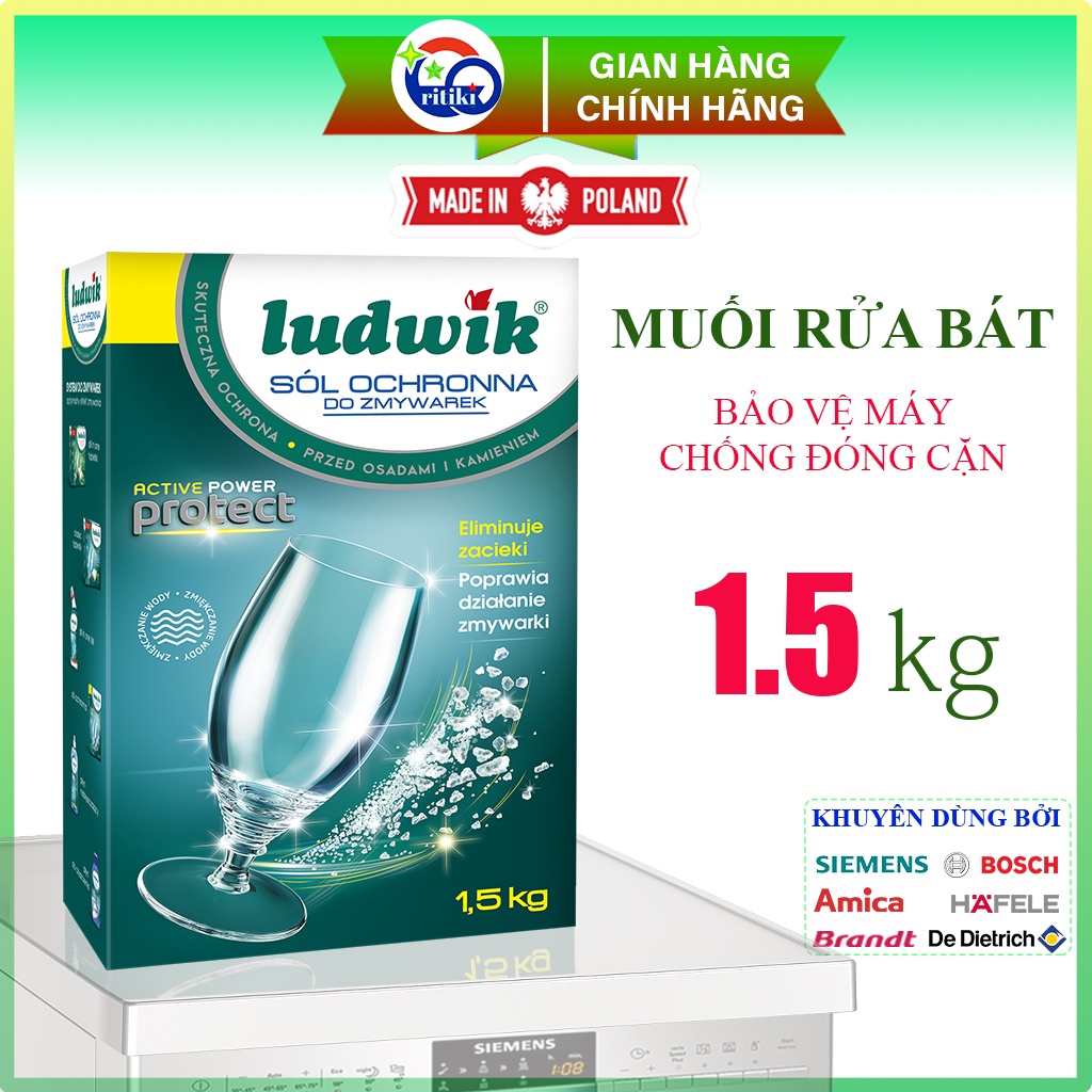Combo Viên Rửa Chén Bát Ludwik All in one Hộp 30 viên Sức mạnh của Active Oxy Plus và Enzym sinh học khử sạch mùi tanh
