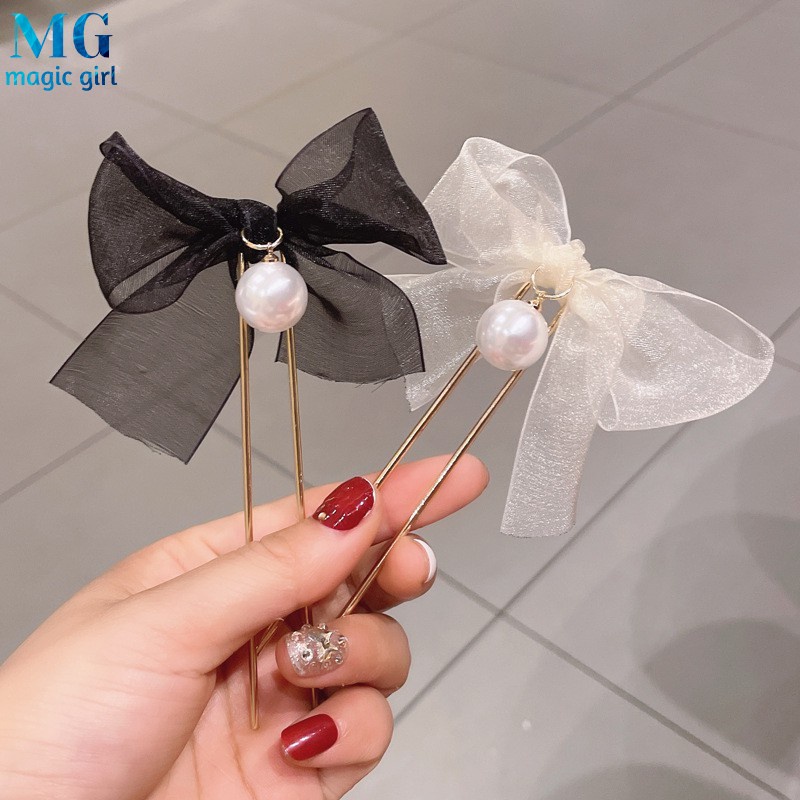 Kẹp Tóc Hình Chữ U Đính Ngọc Trai Giả Thời Trang Cho Nữ