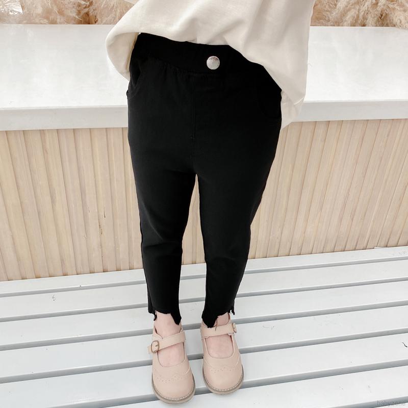 Quần Dài Dáng Ôm Co Giãn Thời Trang Mùa Thu Cho Bé Gái