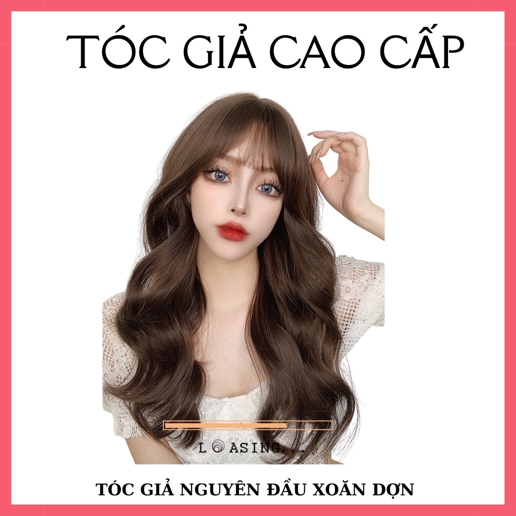 Tóc giả nguyên đầu xoăn dợn tự nhiên- mã 8148