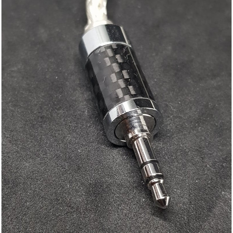 Dây cáp tín hiệu đồng mạ bạc OFC 1.2mm tết 8 kết nối AMPs -  IC 3.5mm ra 3.5mm mạ Rhodium