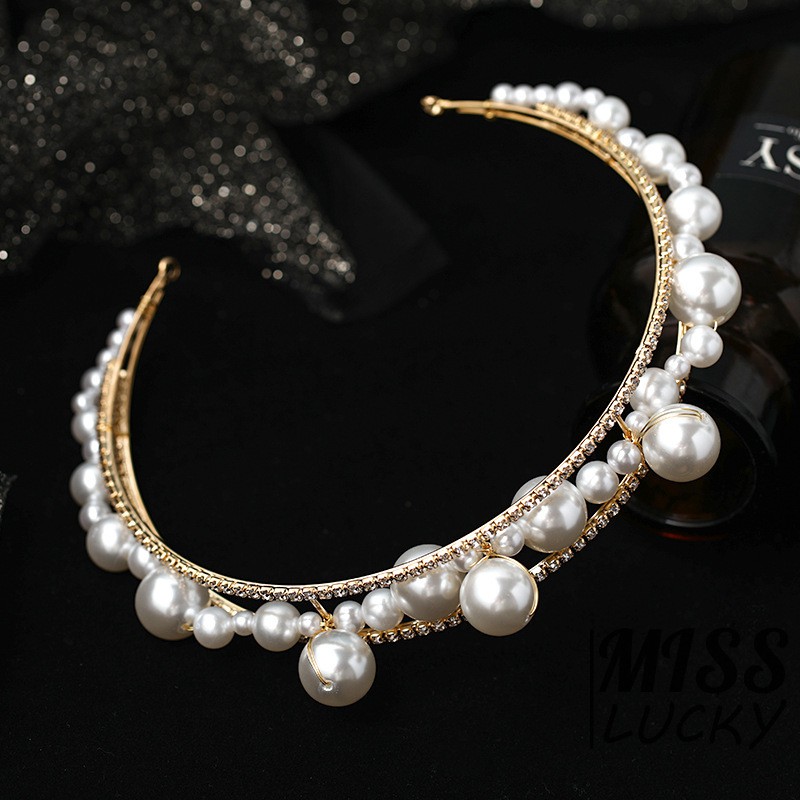 Băng Đô Đính Đá Và Ngọc Trai Giả Thời Trang Dành Cho Nữ