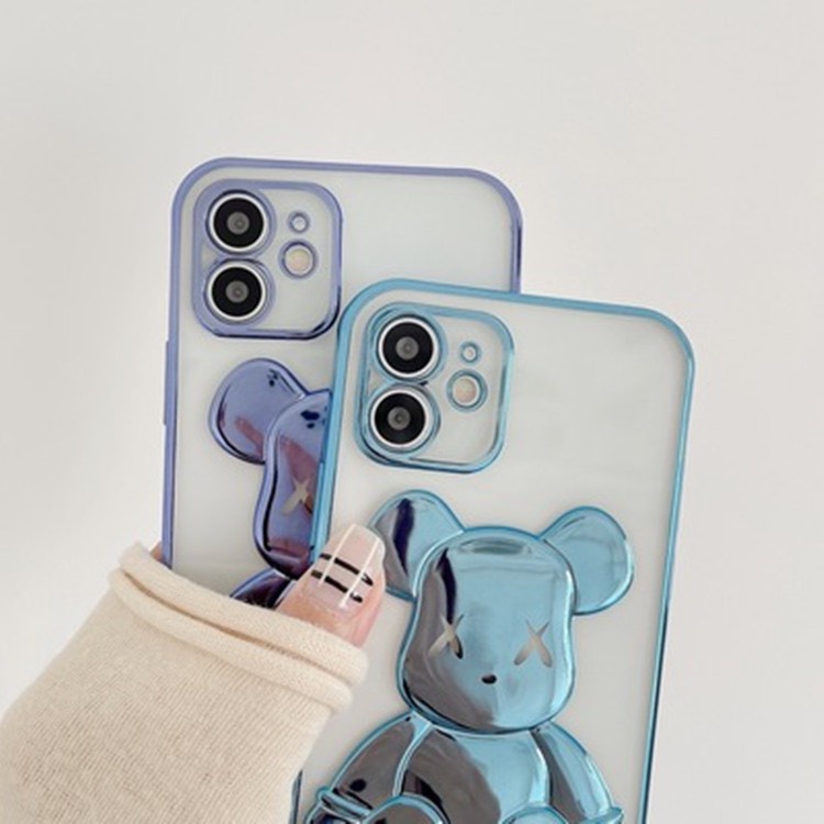 Ốp lưng iphone - Ốp Kawas ngồi viền xi in nổi màu xanh, tím - Xupucase