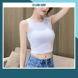 Áo crop top nữ không tay | Áo croptop nữ vải cotton co giãn, thấm hút tốt, cực kỳ thoáng mát
