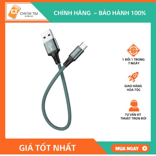 Cáp sạc nhanh 3.0A dây dù Hoco DU10 Pro 0.25m