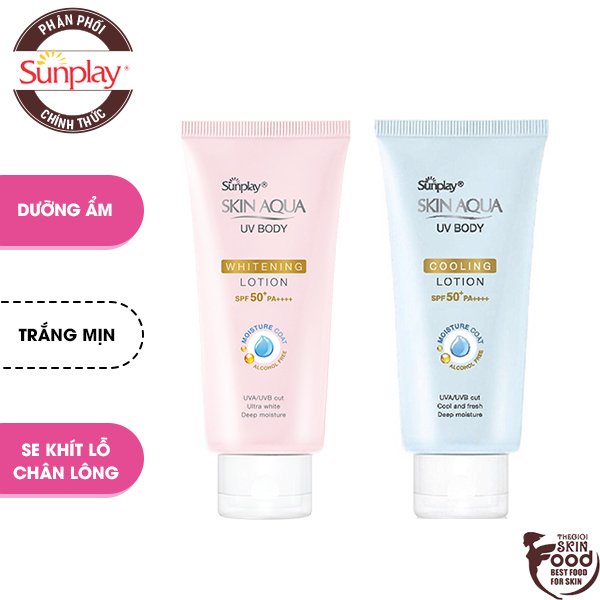 Kem Chống Nắng Dưỡng Thể Trắng Mịn Sunplay Skin Aqua UV Body Whitening Lotion SPF50+/PA++++ 150g