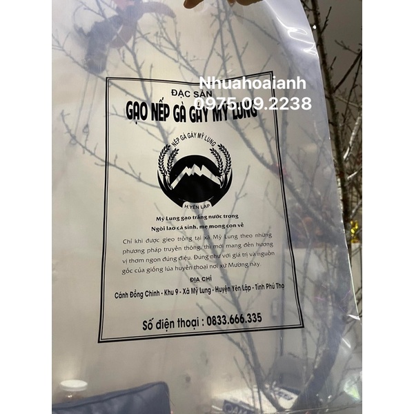 túi gạo nếp mỹ lung, túi gạo 5kg in theo yêu cầu