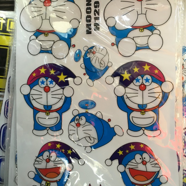Tem doremon trang trí xe