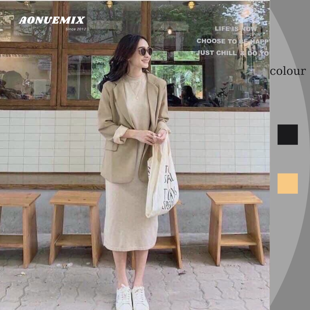 Áo Blazer nữ ❤️FREESHIP ❤️ Áo vest tay dài trơn cho nữ phong cách ulzzang - Chất mềm mại được chọn màu