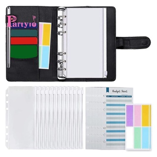 Bộ phong bì đựng tiền và sổ tay ghi chú giấy khổ A6 với 12 túi PVC kiểm soát chi tiêu tiện lợi