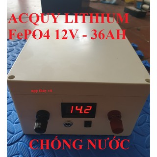 Acquy LITHIUM 12V - 36AH chống nước