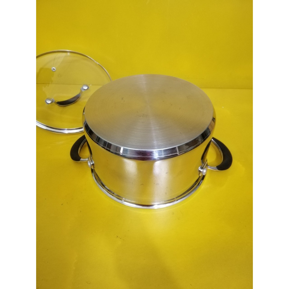 Nồi inox nội địa Nhật, size 23cm, cao 13cm (241), dùng được bếp từ