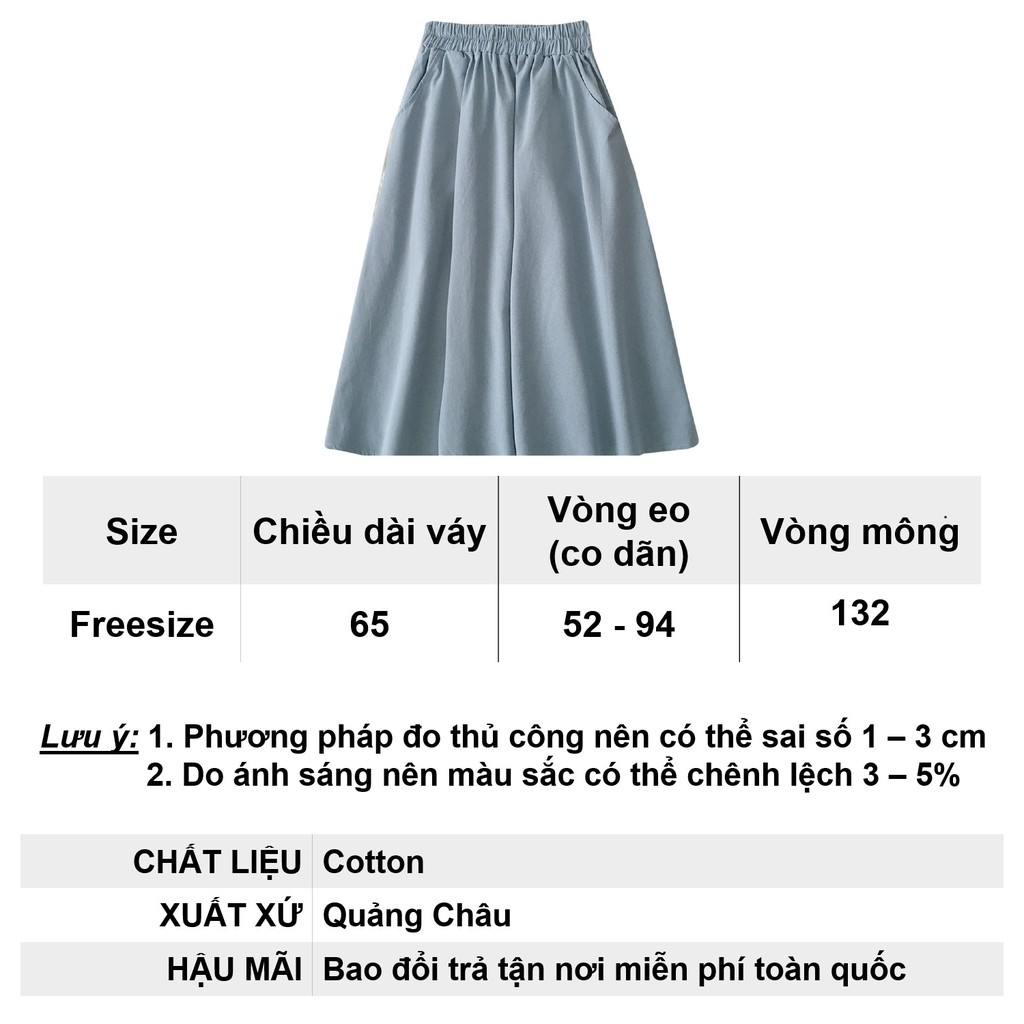 [Mã FATHANG5 giảm 10K đơn 50K] Chân váy chữ A dáng dài midi Ulzzang freesize phong cách Hàn Quốc hàng Quảng Châu