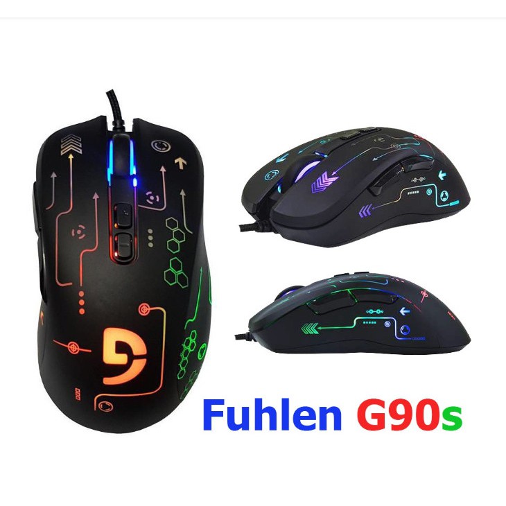 Chuột Fuhlen G90s Full Led - Chuột Máy Tính Game Thủ Nút Bấm Quang Học - Bảo Hành 2 Năm