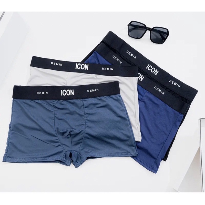 Combo quần sịp đùi nam I.CON chất vải thun lạnh, co giãn 4  chiều, ko nhăn,ko xù,ko bay màu, thoải mái vận động