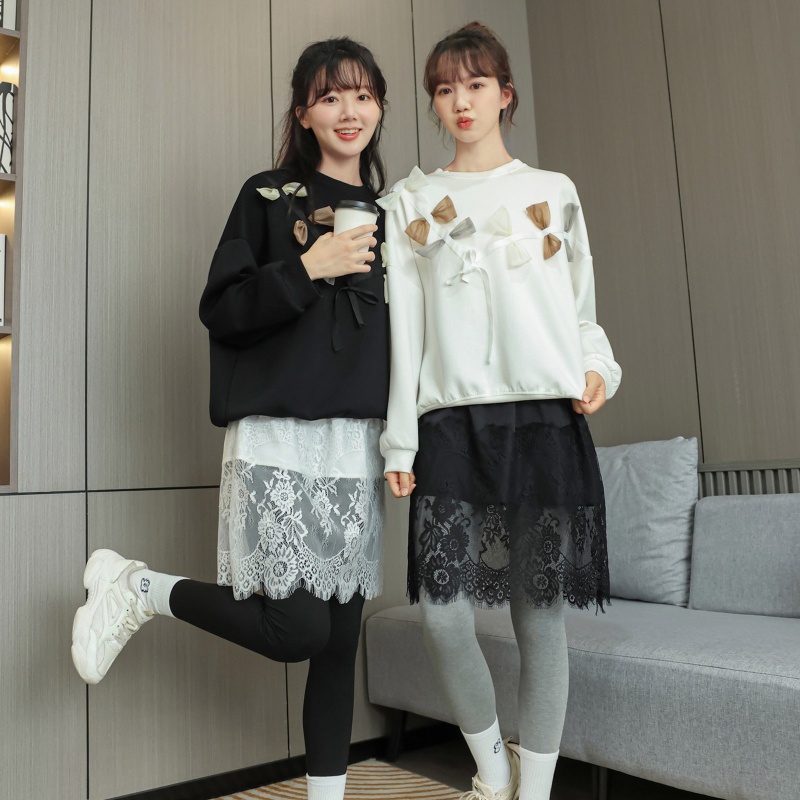 Chân Váy Ren Mini Giả Nối Dài Giả Nhiều Lớp Thời Trang Cho Nữ