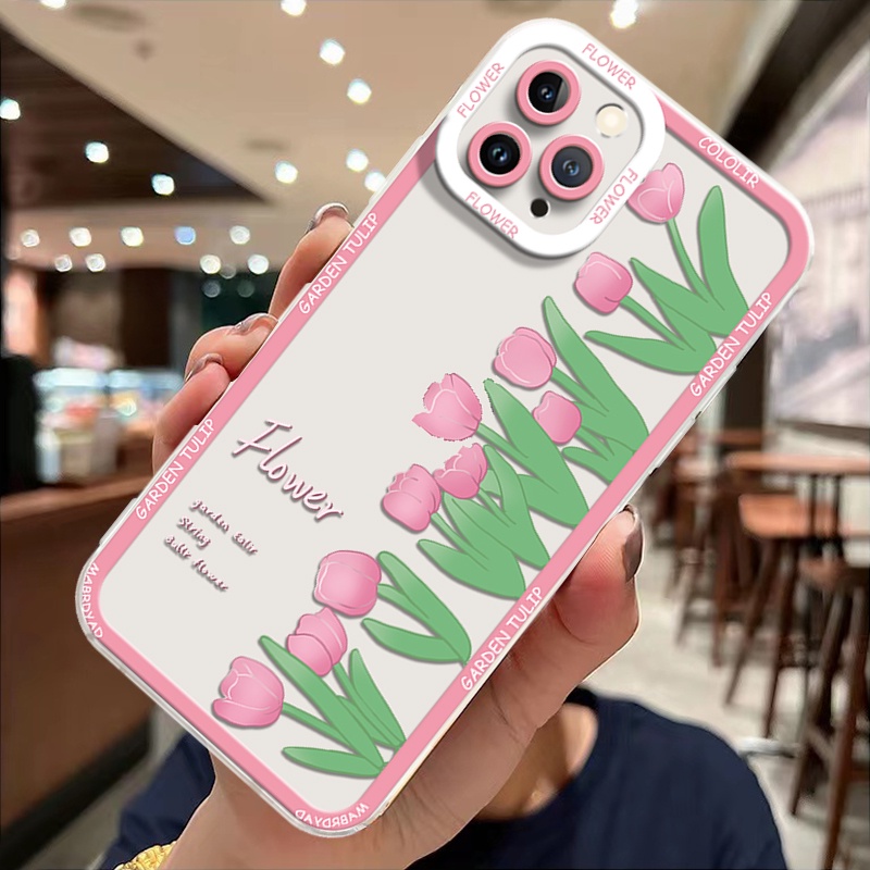 Ốp Điện Thoại TPU Dẻo Trong Suốt Họa Tiết Hoa Xinh Xắn Cho IPhone 14 13 12 11 Pro XS Max X XR 8 7 6 6S 14 Plus