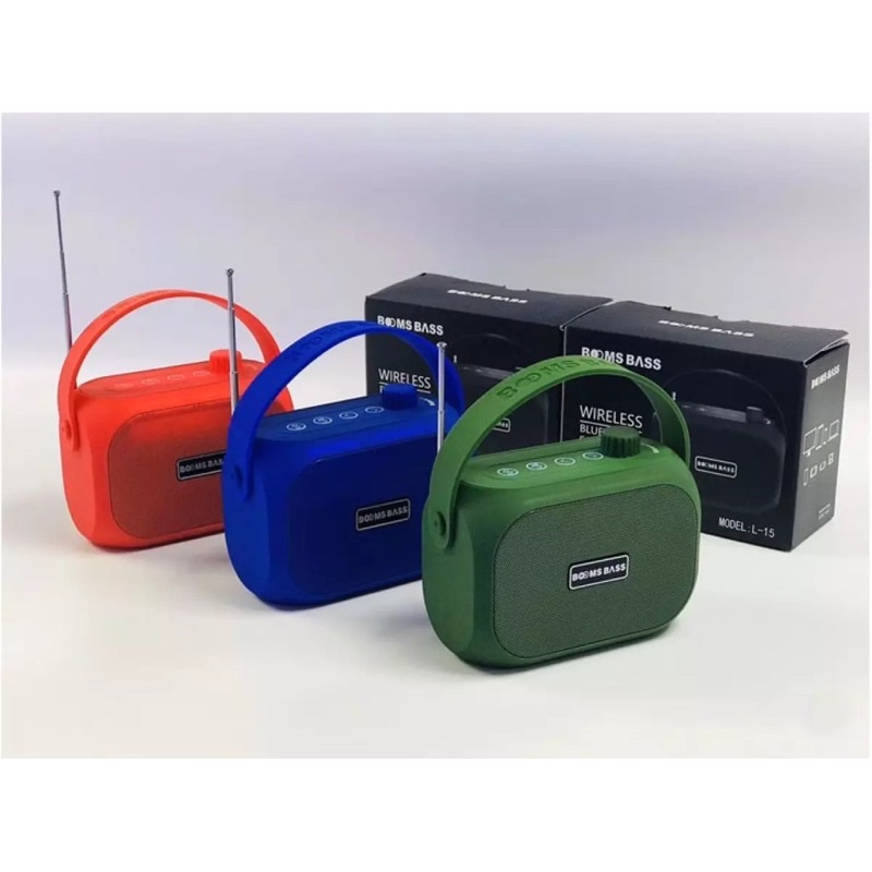 Loa Bluetooth Mini BOMBASS L15 Chất Lượng Âm Thanh Đỉnh Cao - Quai xách tiện lợi - Bass mạnh