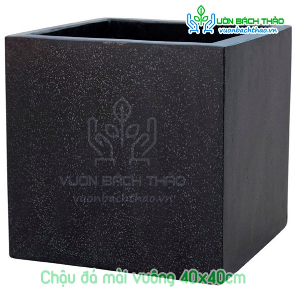 Chậu xi măng đá mài vuông 40x40cm