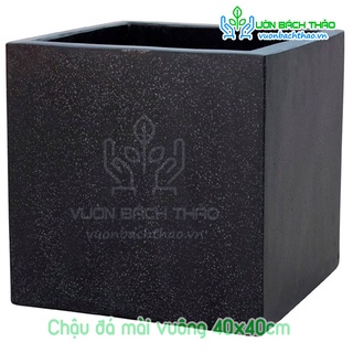 Chậu xi măng đá mài vuông 40x40cm