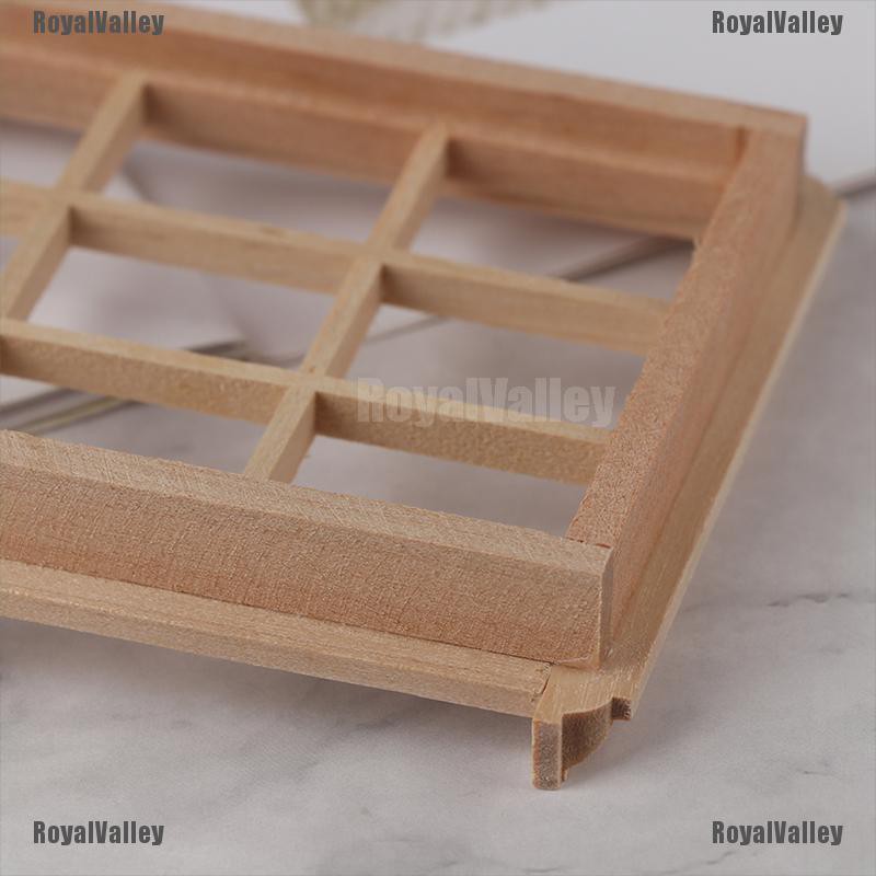 Khung Cửa Sổ Gỗ 12 Chi Tiết Tỉ Lệ 1: 12 Trang Trí Nhà Búp Bê