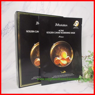 Mặt Nạ Cấp Ẩm Ngăn Ngừa Thâm Nám JM Solution Active Golden Caviar Nourishing Mask