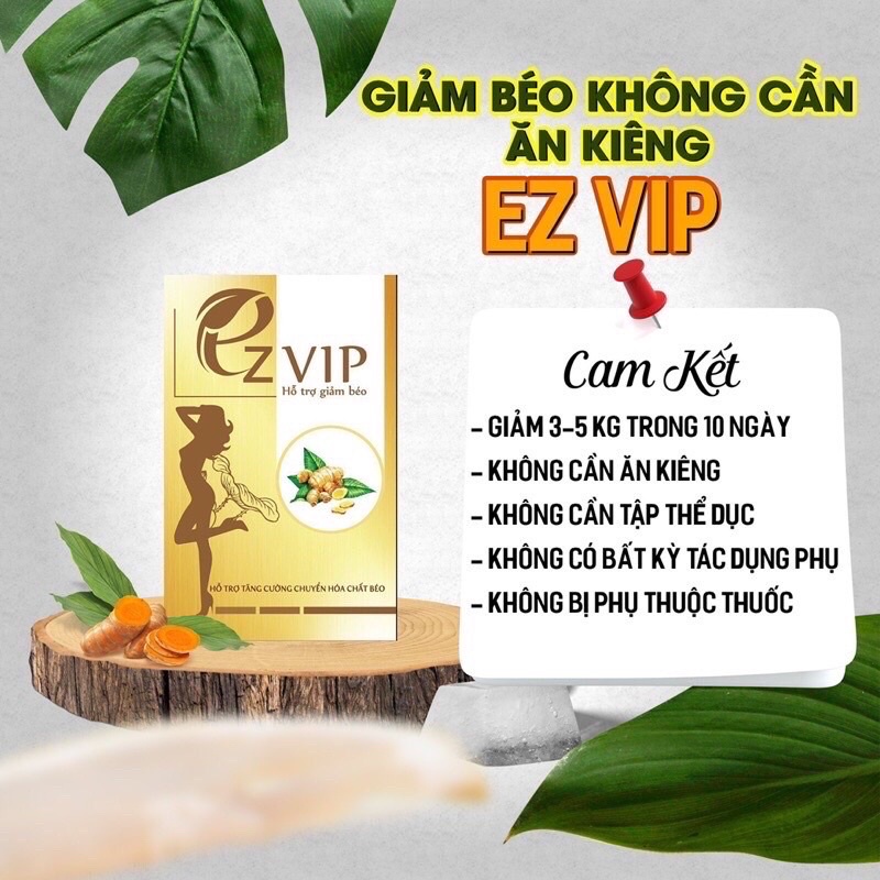 Giảm Cân Ez Vip Chính Hãng. mua 1 hộp tặng 1 hộp VitC ++