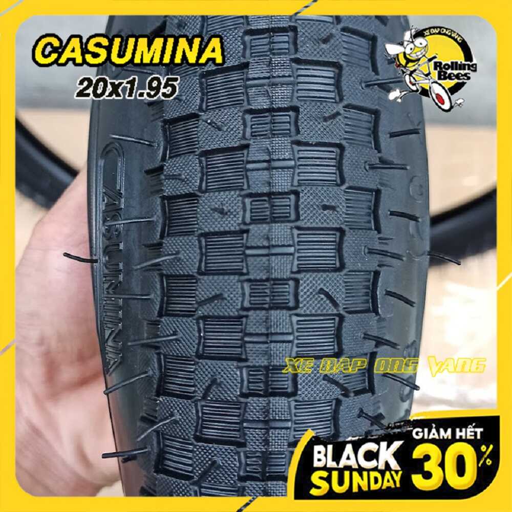 Vỏ Lốp, Săm Ruột 20x1.95 Xe đạp leo núi trẻ em. Gai Mới Chính Hãng Casumina