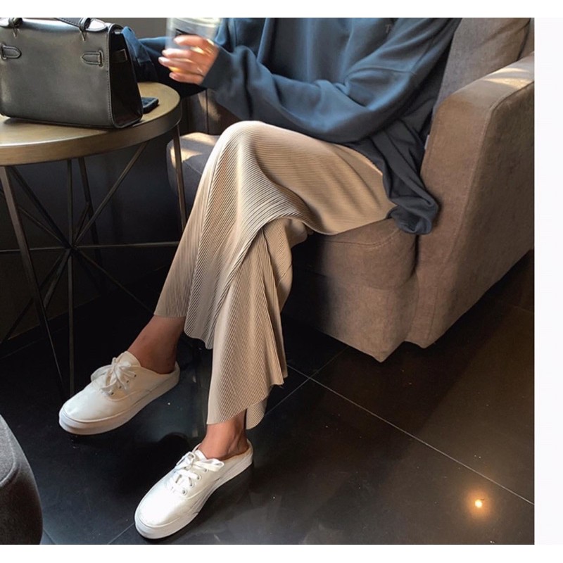 [Order- SẴN ĐEN M] Quần suông chất lụa (có ảnh thật) | BigBuy360 - bigbuy360.vn