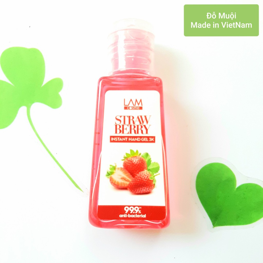 Gel rửa tay khô 3k Lamcosmé chai 60ml ( SET chọn hương hoa quả) | BigBuy360 - bigbuy360.vn