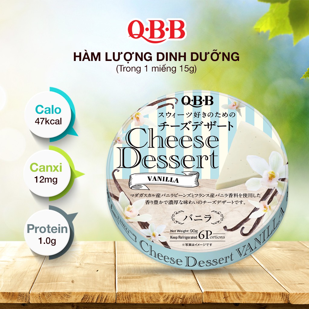 Phô Mai QBB Cho Bé Từ 18 Tháng Tuổi Trở Lên Vị Vanilla Hộp 90g 6 Miếng 4903308014402