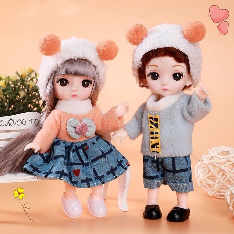 Búp bê barbie 17cm và quần áo giày xinh xắn