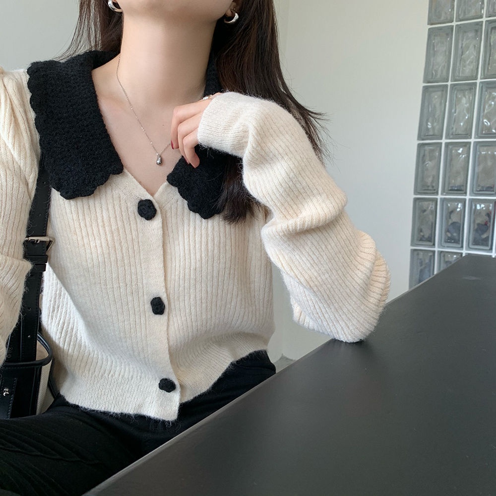 Áo Khoác Cardigan Dệt Kim Màu Xanh Cho Nữ  tao bao