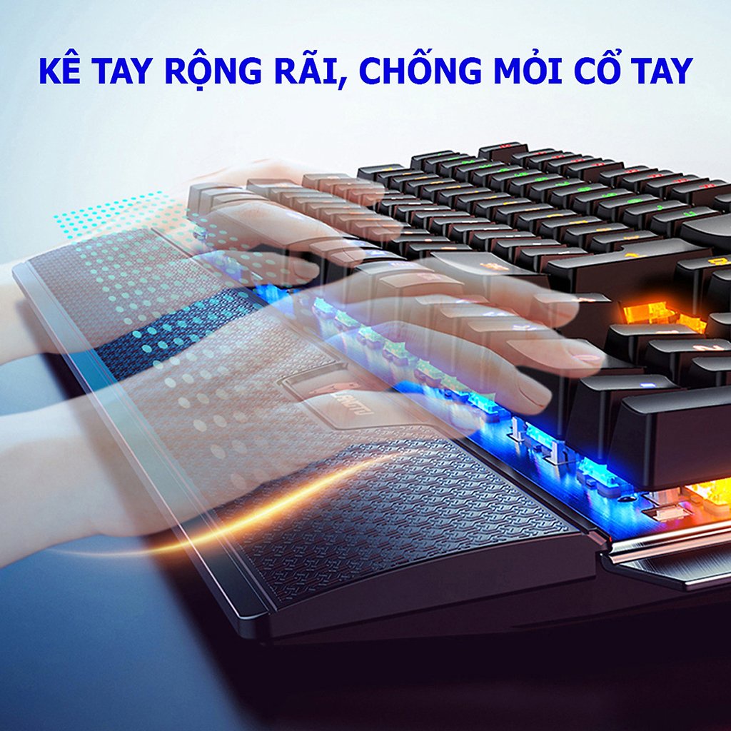 Bàn Phím Cơ Gaming K100 Full Tích Hợp LED Rainbow 16 Chế Độ- Bàn Phím Cơ Dành Cho Game Thủ