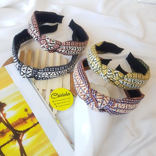 Cài Turban Hoa Tiết Thổ Cẩm