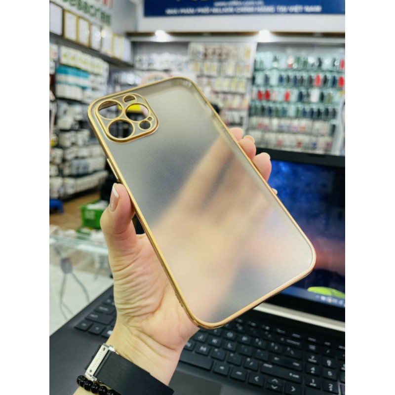 ốp lưng nhám viền màu bảo vệ camera iphone 12 pro max / 12 / 12 pro / 12 mini likgus vỉ xanh