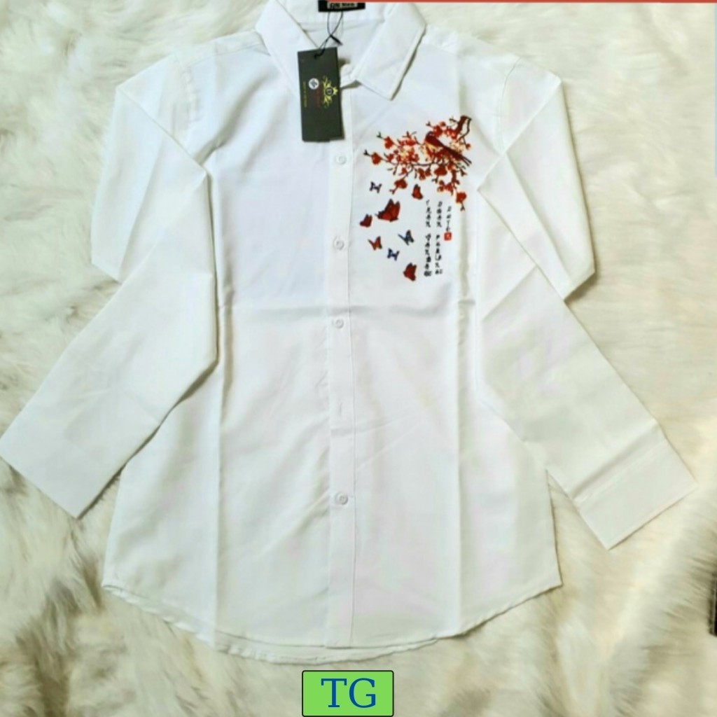 Áo Sơ mi nam chất lụa dài tay họa tiết nhành hoa siêu phẩm cao cấp | BigBuy360 - bigbuy360.vn