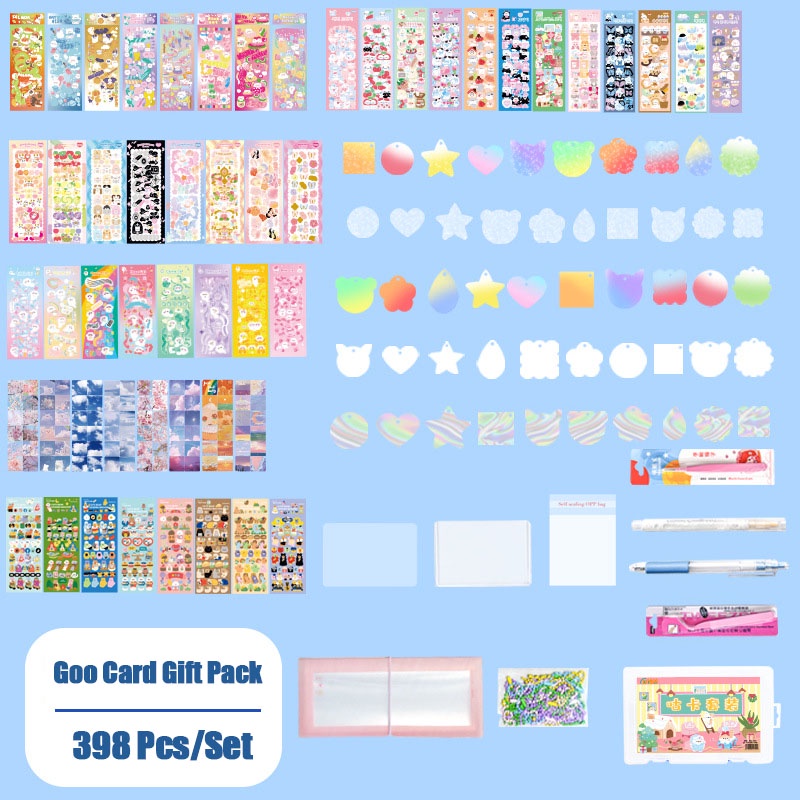 Set 69 / 280 / 398 Thẻ Ghi Chú Bằng Acrylic Trong Suốt Hình Thần Tượng Goo Sáng Tạo