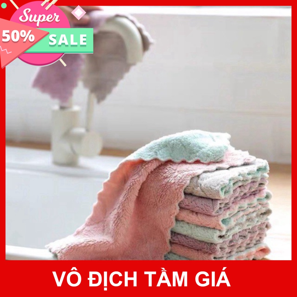 SALE!!! Khăn Lau 2 màu siêu thấm hút nước