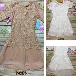 Xả kho bán lỗ váy ren thiết kế ảnh thật 100% tone trắng / nude