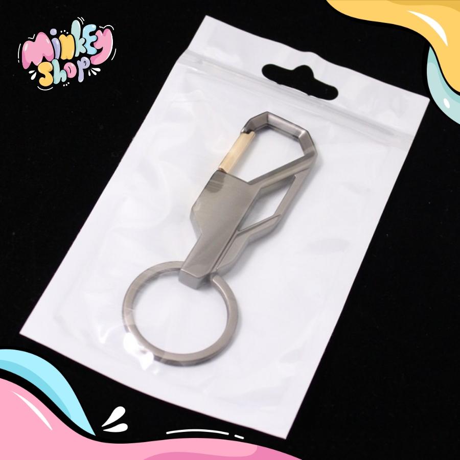 Móc khóa ô tô xe máy đa năng kiêm con quay khui bia bằng Thép INOX kim Loại không gỉ 02MKKL -Minkey