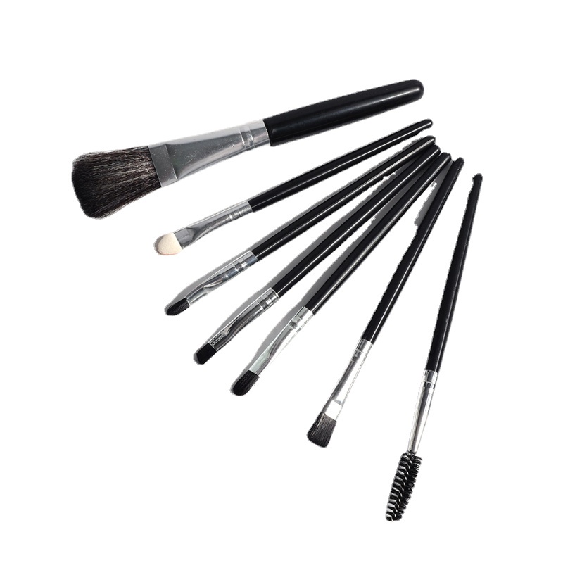 [Hàng mới về] Set 7 cọ trang điểm đa năng thiết kế màu đen chất liệu lông cọ mềm
