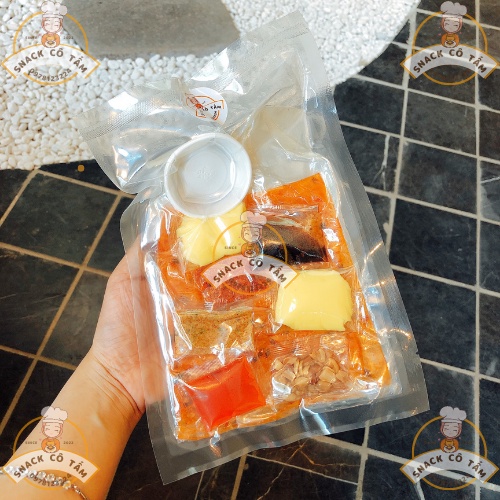 Combo Bánh tráng me Bánh tráng chấm bơ 2in 1 hút chân không tiện lợi tiết kiệm bảo quản lâu/Snack Cô Tấm