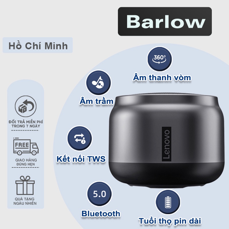 Loa bluetooth Lenоvо K3 Mini Bluetooth 5.0 New Âm bass sâu mạnh Bluetooth Speaker True Wireless HD Stereo Sound