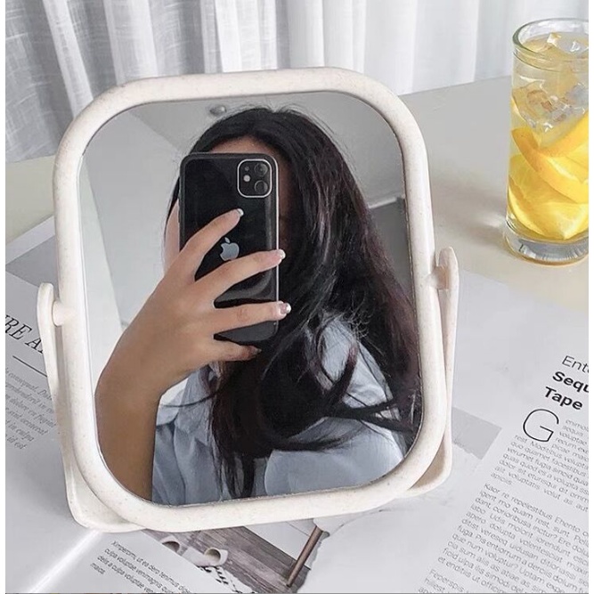Gương lúa mạch trang điểm- Gương để bàn decor