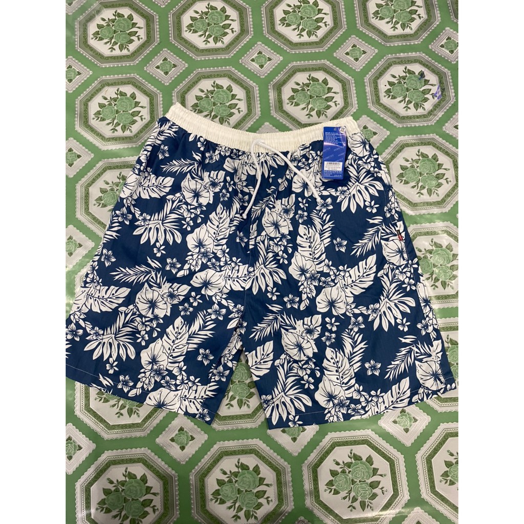 Quần đùi nam, quần sọt nam Hometex phối lưng thun vải cotton