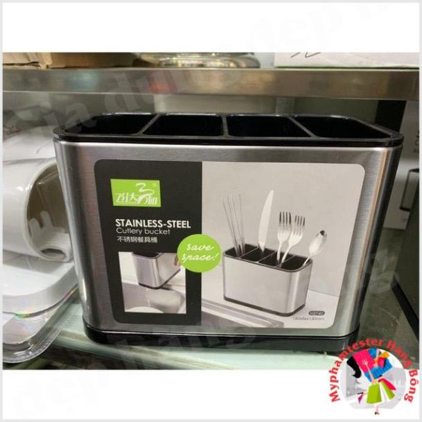 Ống cắm đũa thìa inox cao cấp 4 ngăn 2740