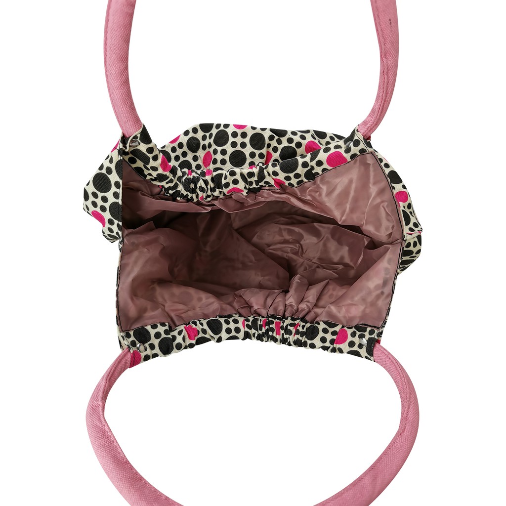 Túi xách tay FUNTRAVEL bằng vải canvas in họa tiết trẻ trung thanh lịch dành cho nữ